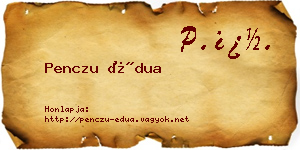 Penczu Édua névjegykártya